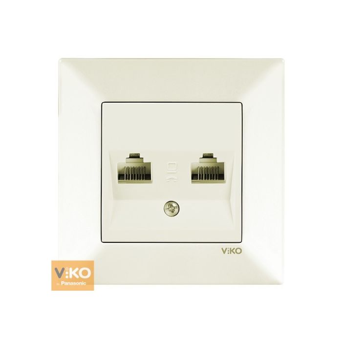 Розетка 2-я PC 90970234-WH VI-KO Meridian крем(90970234-WH)