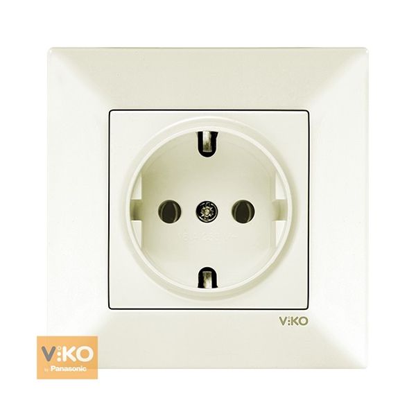 Розетка с з/к 90970208-WH VI-KO Meridian крем(90970208-WH)