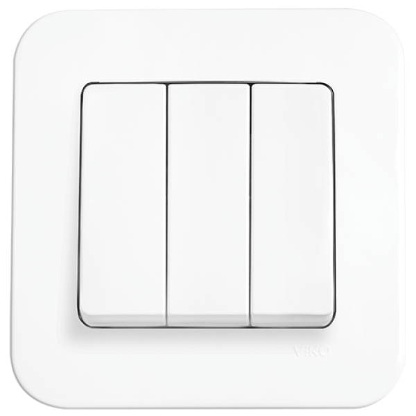 Выключатель 3-кл. 90420068 VI-KO Rollina белый(90420068)