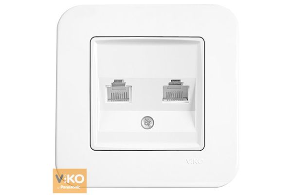 Розетка PC 2-я 90420034 VI-KO Rollina белый ()(90420034)