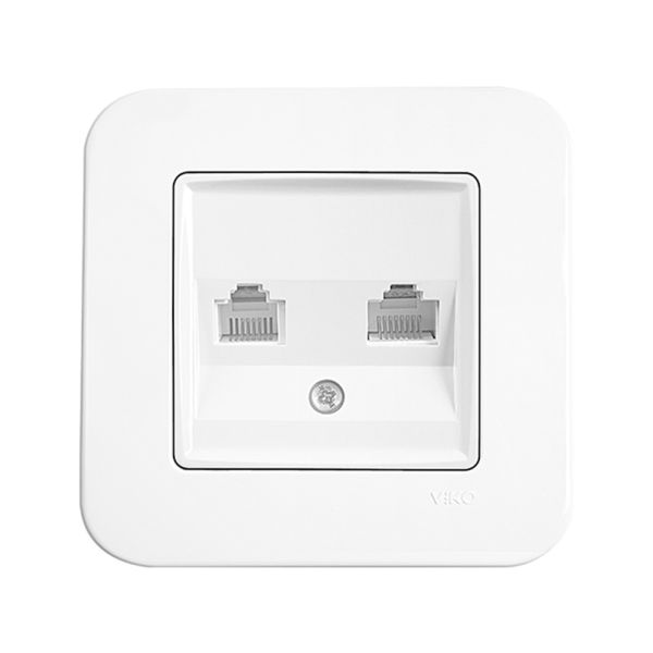 Розетка PC+TF 90420035 VI-KO Rollina белый(90420035)