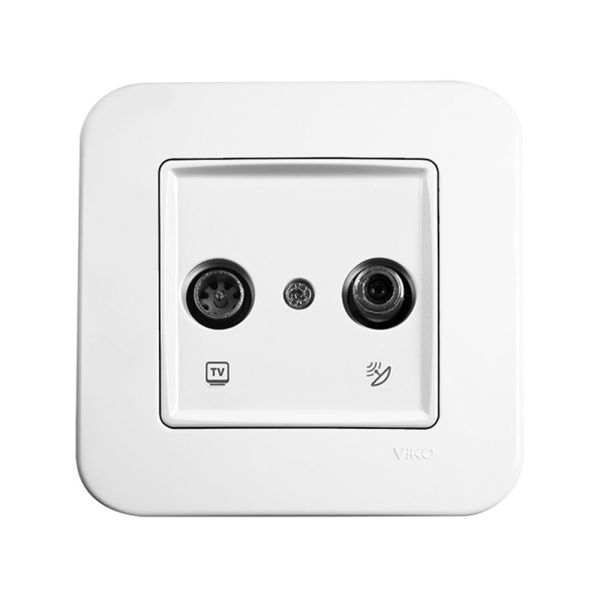 Розетка TV+SAT прох.90420087 VI-KO Rollina белый(90420087)