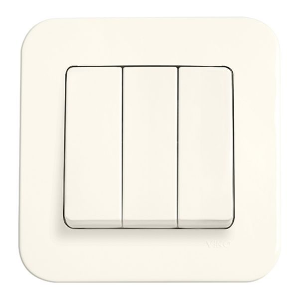 Выключатель 3-кл. 90421068 VI-KO Rollina крем(90420068)