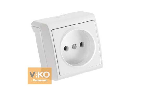 Розетка без з/к наружная 90681007 VERA белая(90681007)