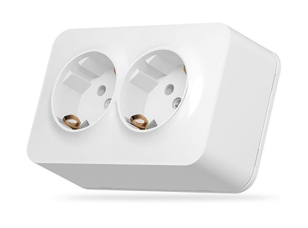 Розетка 2-я внешняя с з/к VF-BNS22G-W VIDEX BINERA IP20 белый(VF-BNS22G-W)