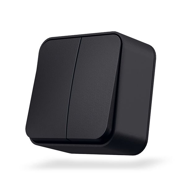 Вимикач 2кл. зовнішній VF-BNS12-BG VIDEX BINERA IP20 графіт(VF-BNS12-BG)