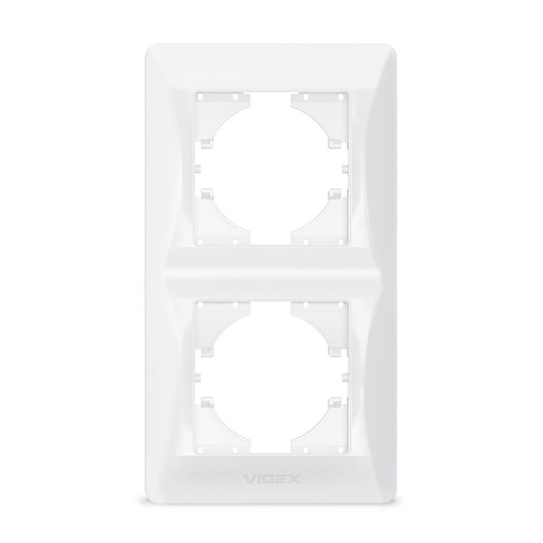 Рамка біла на 2 місця вертикальна VF-BNFR2V-W VIDEX BINERA(VF-BNFR2V-W)