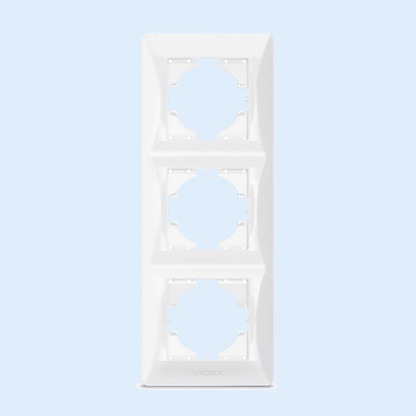 Рамка біла на 3 місця вертикальна VF-BNFR3V-W VIDEX BINERA(VF-BNFR3V-W)