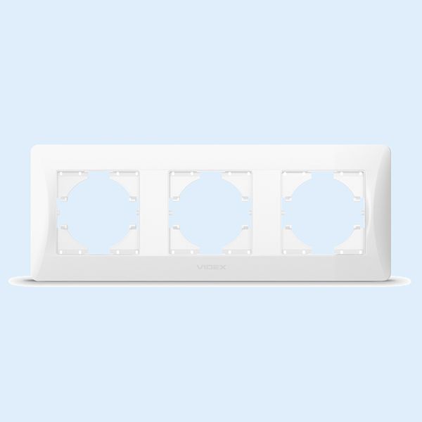 Рамка біла на 3 місця горизонтальна VF-BNFR3H-W VIDEX BINERA(VF-BNFR3H-W)