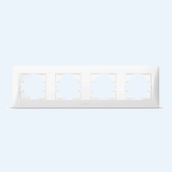 Рамка біла на 4 місця горизонтальна VF-BNFR4H-W VIDEX BINERA(VF-BNFR4H-W)