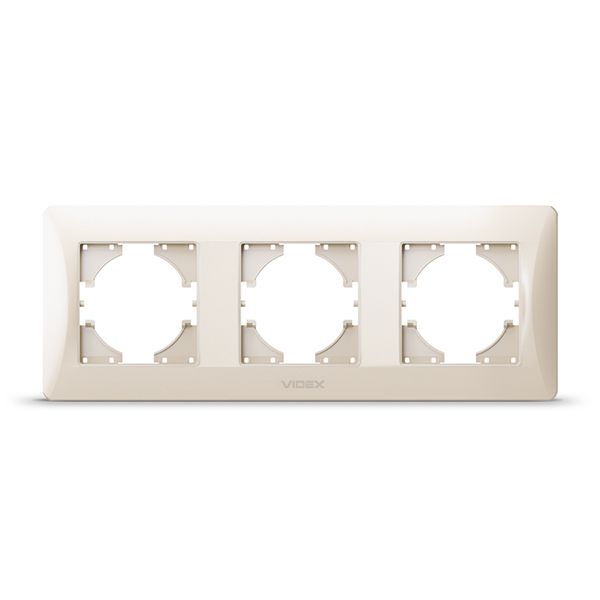 Рамка на 3 місця горизонтальна кремова VF-BNFR3H-CR VIDEX BINERA(VF-BNFR3H-CR)