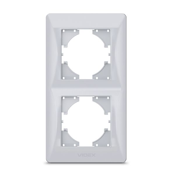 Рамка 2М вертикальна срібний шовк VF-BNFR2V-SS VIDEX BINERA(VF-BNFR2V-SS)