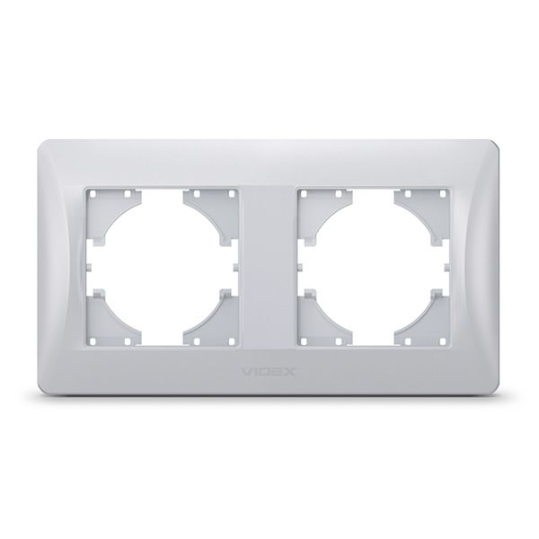 Рамка 2М горизонтальна срібний шовк VF-BNFR2H-SS VIDEX BINERA(VF-BNFR2H-SS)