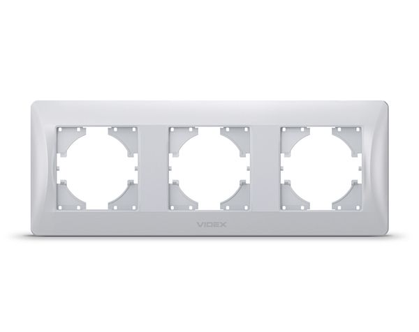 Рамка 3М горизонтальна срібний шовк VF-BNFR3H-SS VIDEX BINERA(VF-BNFR3H-SS)