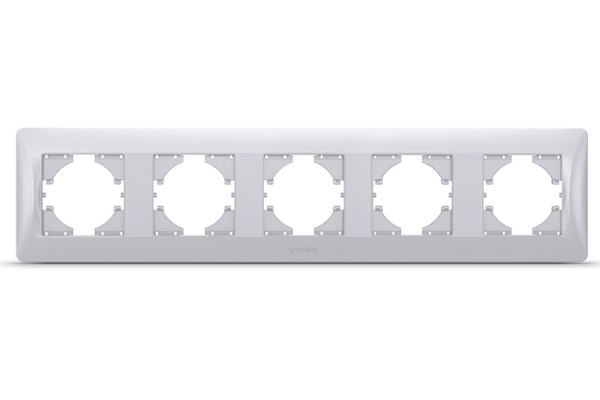 Рамка 5М горизонтальна срібний шовк VF-BNFR5H-SS VIDEX BINERA(VF-BNFR5H-SS)