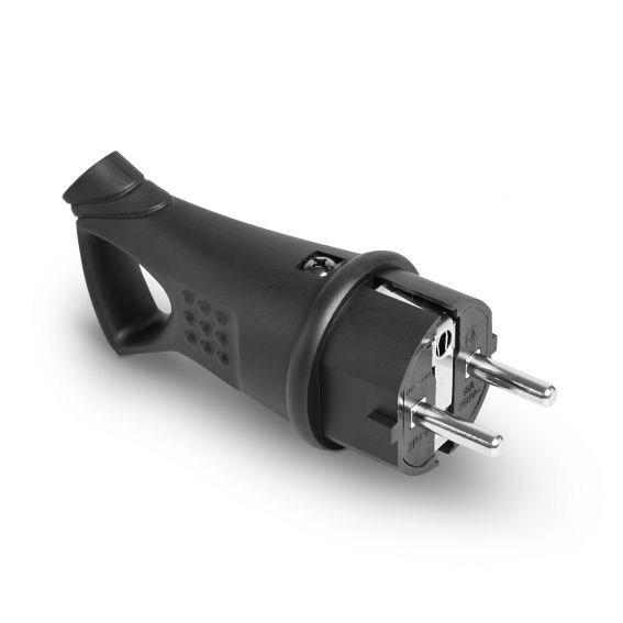 Вилка ТF-PL316IP-B із з/к 16A пряма із ручкою КАУЧУК TITANUM STANDARD(ТF-PL316IP-B)