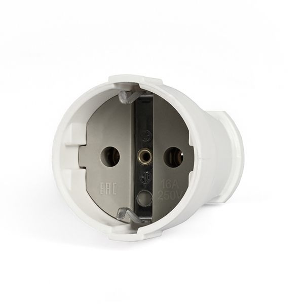 Гніздо штепсельне з з/к біле TITANUM STANDARD TF-SK116G-W(TF-SK116G-W)