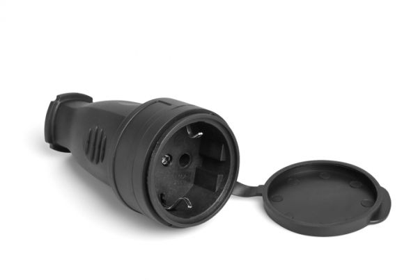 Гнездо штепсельное з з/к КАУЧУК TITANUM STANDARD ТF-SK116IP-B(ТF-SK116IP-B)