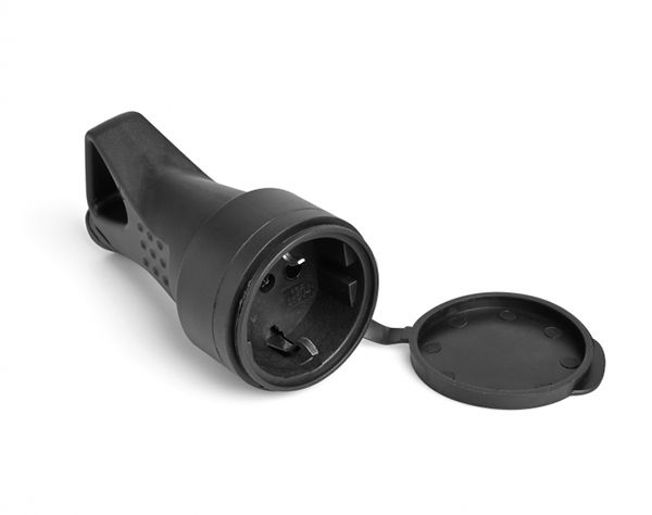 Гніздо штепсельне з з/к з ручкою КАУЧУК TITANUM STANDARD ТF-SK316IP-B(ТF-SK316IP-B)