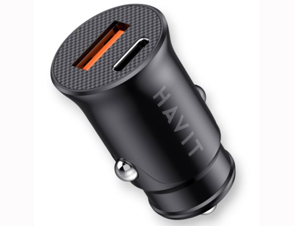 Автомобільний зарядний пристрій HAVIT HV-CC2022 20W USB+USB-C Black(28048)