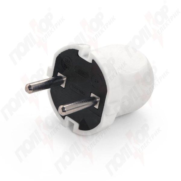 Вилка двухполюсная универсальная Mimoza белая VI-KO 90305400(90305400)