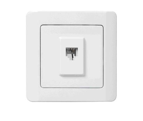 Розетка телефонная РТ-4-ГБ (в сборе) БЕЛАЯ(ETG10-K01-Ac)