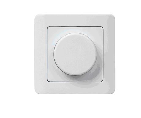 Светорегулятор кнопочный  ВСРн10-1-0-ГБ (в сборе) БЕЛЫЙ(EDG12-K01-Ac)