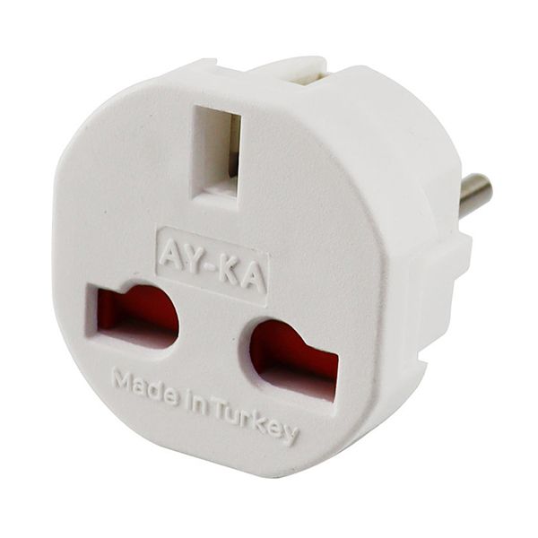 Адаптер "американка" 13А, белый, AY-KA, (77 141 00)(62-23-10)