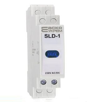 Лампа сигнальна SLD-1 230V AC/DC на DIN-рейку синя Аско(A0140030034)