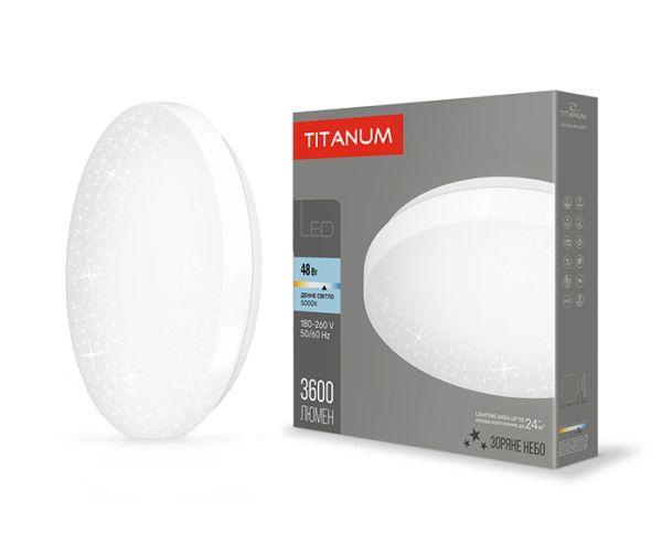 Світильник накладний коло 48W 5000K 220V ІР20 Зоряне небо TLCL-485S TITANUM(TLCL-485S)
