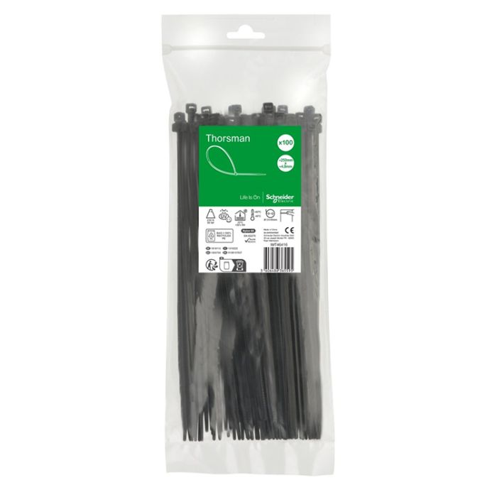 Хомут кабельный IMT46416 250*4,8 чорний 100шт/уп Schneider Electric(IMT46416)