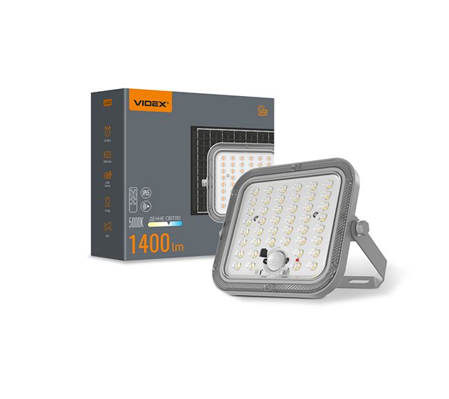 Прожектор LED VIDEX автономный 1400LM 5000K VL-FSO4-205-S(VL-FSO4-205-S)