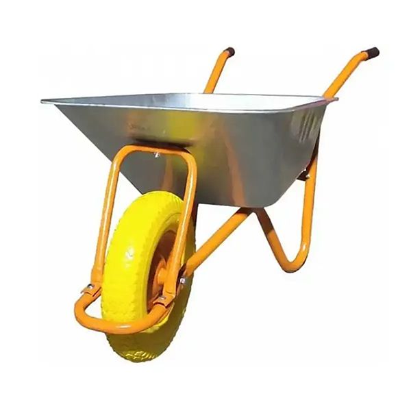 Тачка будівельна одноколісна WB6405 BUDFIX, поліурітанове колесо, об'єм вода/пісок 90/170 л, вантажо(84068)