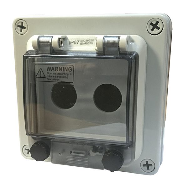 Корпус КП102 PRO IP65 для кнопок, 2 місце з прозорою кришкою TNSy(TNSy5505368)