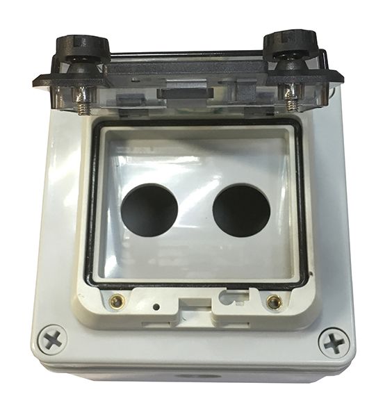 Корпус КП102 PRO IP65 для кнопок, 2 місце з прозорою кришкою TNSy(TNSy5505368)