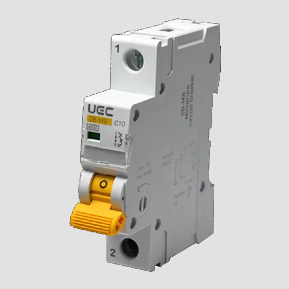 Вимикач автоматичний SB-M8 1P/С10A 4,5кA UEC(MCB45-1-010-C)