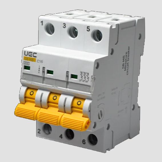 Вимикач автоматичний SB-M8 3P/C16A 4,5кA UEC(MCB45-3-016-C)