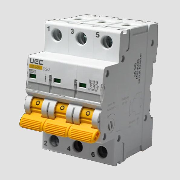 Вимикач автоматичний SB-M8 3P/C20A 4,5кA UEC(MCB45-3-020-C)