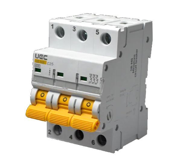 Вимикач автоматичний SB-M8 3P/C25A 4,5кA UEC(MCB45-3-025-C)