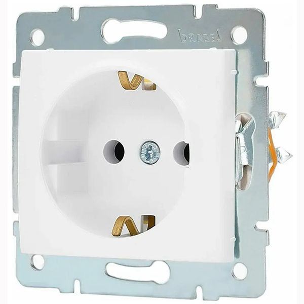 Розетка з з/к Lezard VESNA біла(742-0288-122B)