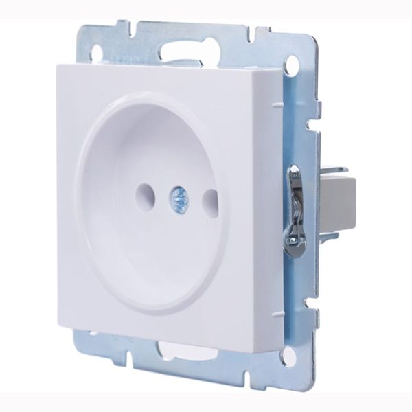 Розетка без з/к Lezard VESNA біла(742-0288-121В)