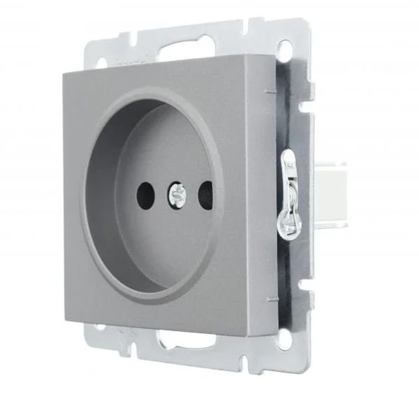 Розетка без з/к Lezard VESNA сіра (Платина)(742-3588-121B)