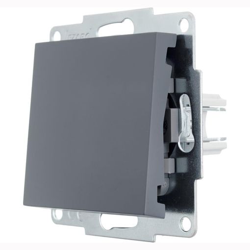 Вимикач 1-кл Lezard VESNA графіт (Шефілд Грей)(742-3488-100)