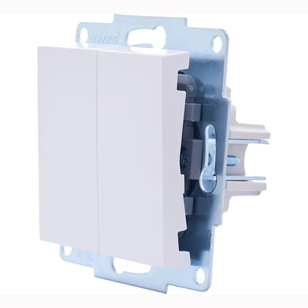 Вимикач 2-кл Lezard VESNA білий(742-0288-101)