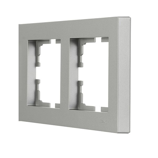 Рамка 2-на горизонтальна Lezard VESNA сірий (Платина)(742-3500-147)