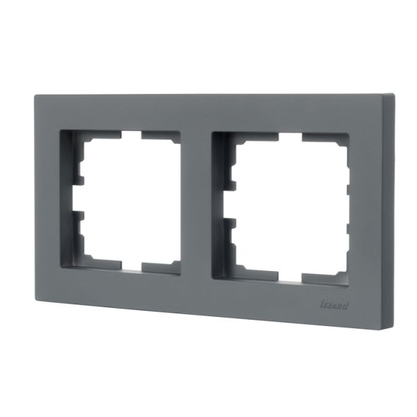 Рамка 2-на горизонтальна Lezard VESNA графіт (Шефілд Грей)(742-3400-147)
