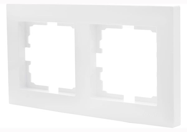 Рамка 2-на горизонтальна Lezard VESNA біла(742-0200-147)