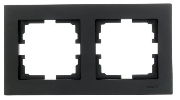 Рамка 2-на горизонтальна Lezard VESNA антрацит(742-4200-147)