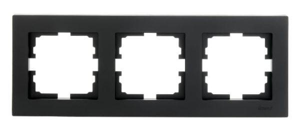Рамка 3-на горизонтальна Lezard VESNA антрацит(742-4200-148)