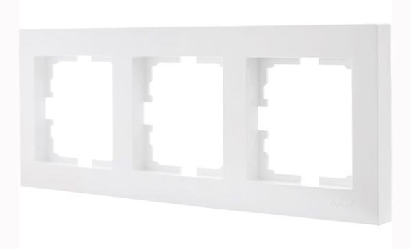 Рамка 3-на горизонтальна Lezard VESNA біла(742-0200-148)